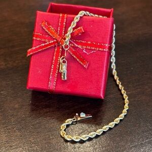 14k gold rope bracelet. Beverly Hills Gold